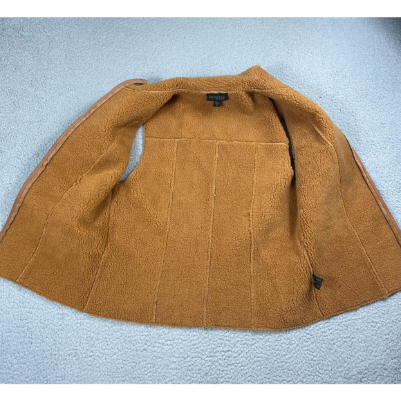 Vintage Express Womens Size M Leather Suede Sherpa Lined Full Zip Jacket Vest - Picture 8 of 14